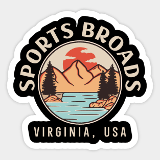 Sports Broads Virginia, USA Sticker